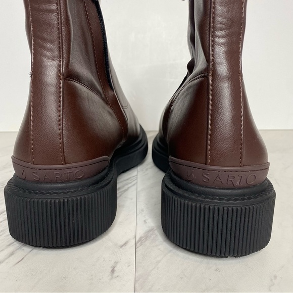 New! Franco Sarto Jinta Brown Faux Leather Bootie 8 1/2 - Picture 4 of 14